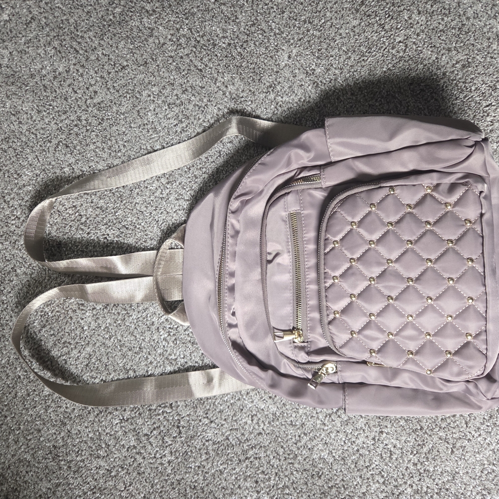 SHEIN Quilted Mauve Backpack